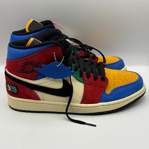 NIKE AIR JORDAN 1 Mid SE Fearless Blue The Great CU2805-100 Men’s Size 10 NWT - Picture 2 of 12